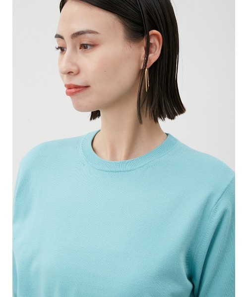 「Mila Owen」 半袖ニット 0 ブルー レディース_画像5