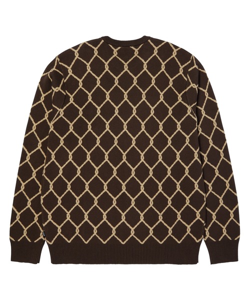 「HUF」 長袖ニット X-LARGE ブラウン系その他 メンズ_画像3