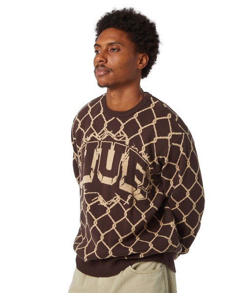 「HUF」 長袖ニット X-LARGE ブラウン系その他 メンズ_画像8