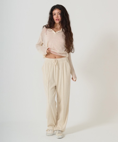 「TINA：JOJUN」 長袖ニット M アイボリー レディース_画像4