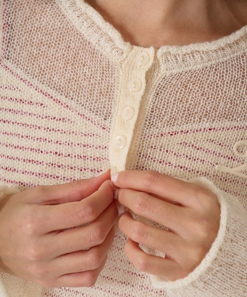 「TINA：JOJUN」 長袖ニット M アイボリー レディース_画像7