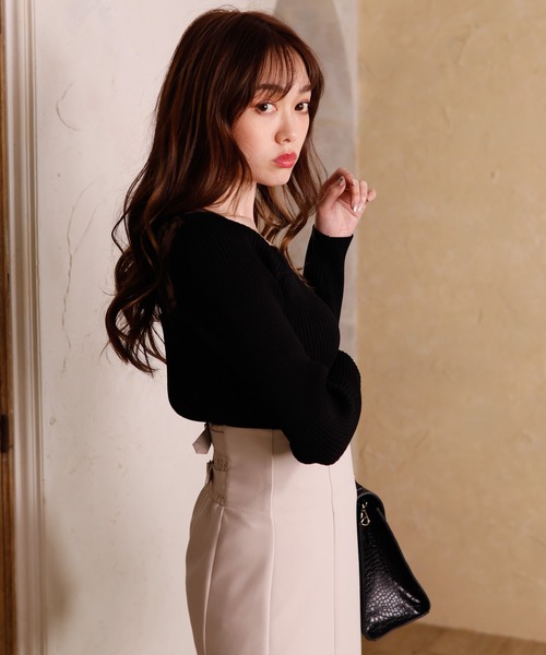 「LIPSERVICE」 長袖ニット FREE アイボリー レディース_画像3