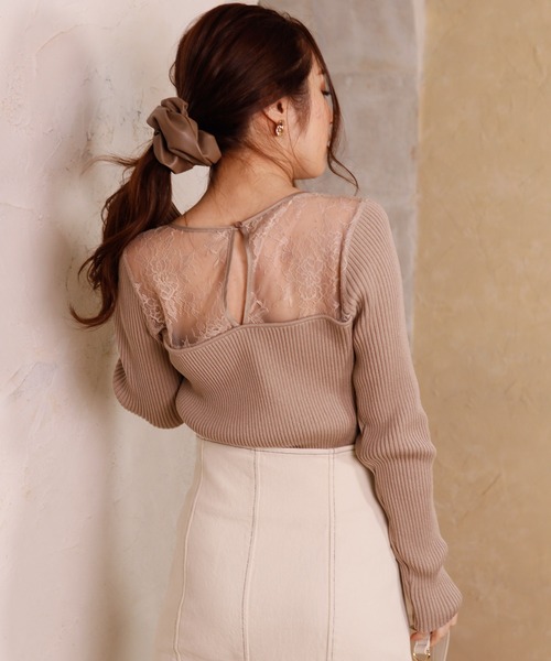 「LIPSERVICE」 長袖ニット FREE アイボリー レディース_画像8