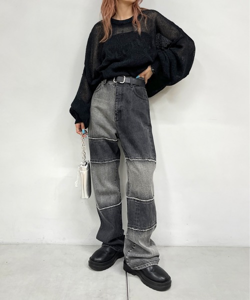 「WHO'S WHO gallery」 デニムパンツ FREE サックスブルー レディース_画像3