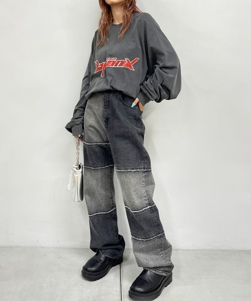 「WHO'S WHO gallery」 デニムパンツ FREE サックスブルー レディース_画像4