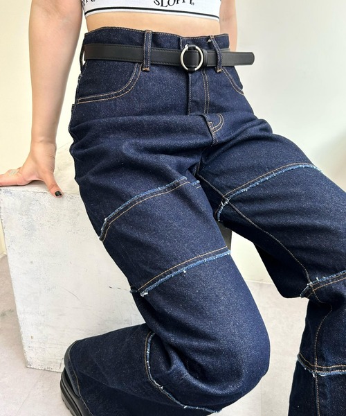 「WHO'S WHO gallery」 デニムパンツ FREE サックスブルー レディース_画像6