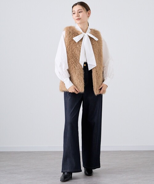 「ANAYI」 ベスト 38 グレー レディース_画像6