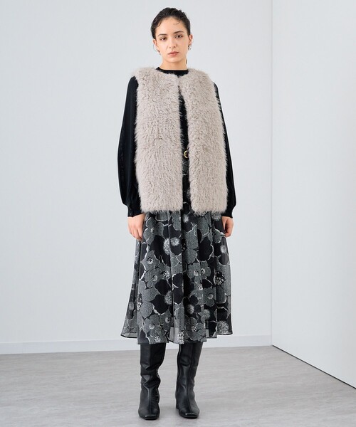 「ANAYI」 ベスト 38 グレー レディース_画像7