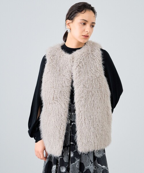 「ANAYI」 ベスト 38 グレー レディース_画像10