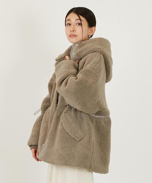 MELROSE claire（メルローズクレール） モッズコート コート 「ボア