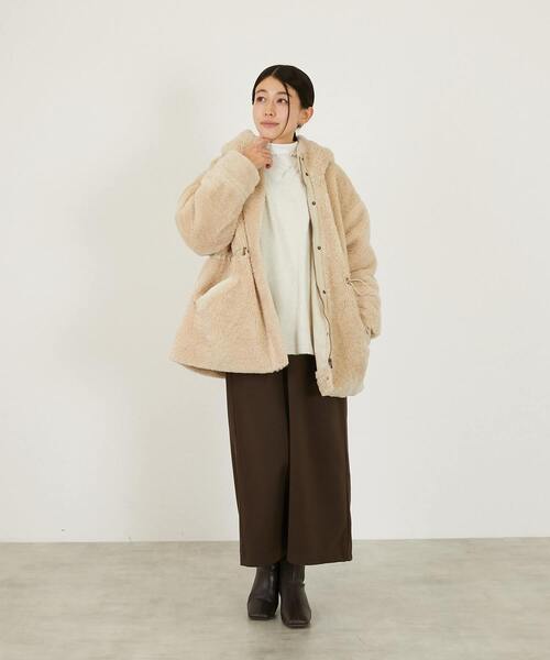 MELROSE claire（メルローズクレール） モッズコート コート 「ボア