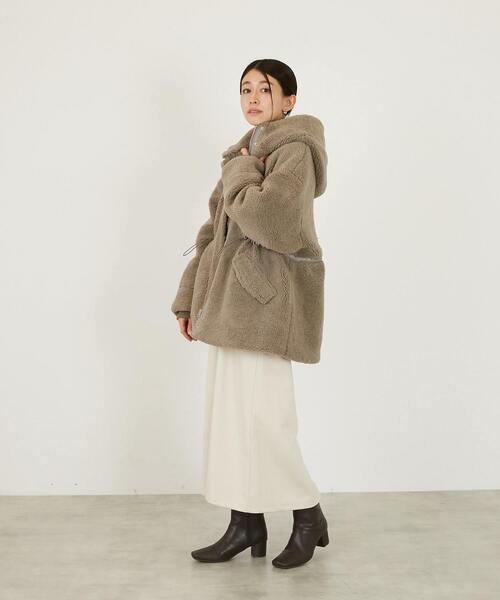 MELROSE claire（メルローズクレール） モッズコート コート 「ボア