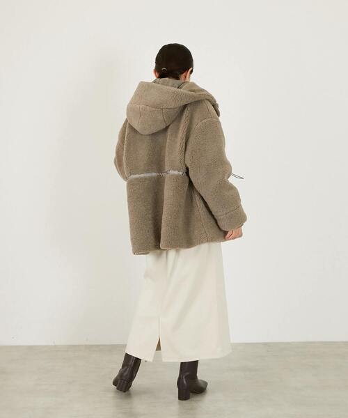 MELROSE claire（メルローズクレール） モッズコート コート 「ボア