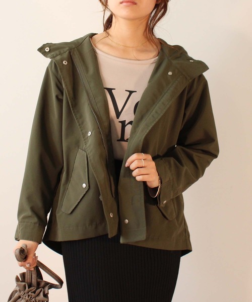 「toucher du brise」 マウンテンパーカー L カーキ レディース_画像2