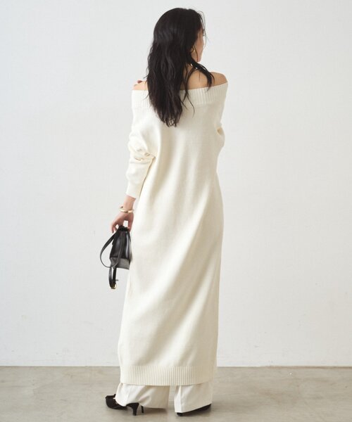 M*H様 【新品未使用】ラウンジドレス　ノースリニット Loungedress（ラウンジドレス） ワンピース ハイスリットニット
