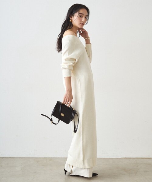 Loungedress（ラウンジドレス） ワンピース ハイスリットニット