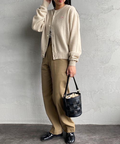 Danton（ダントン） ニットカーディガン 34 グレイッシュベージュ