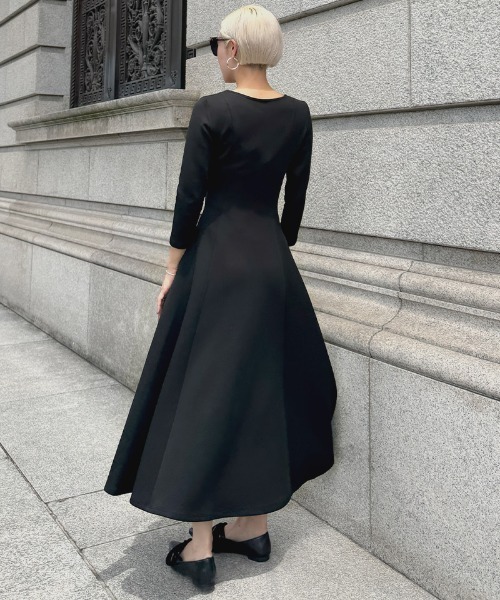 「JENNE」 7分袖ワンピース SMALL アイボリー レディース