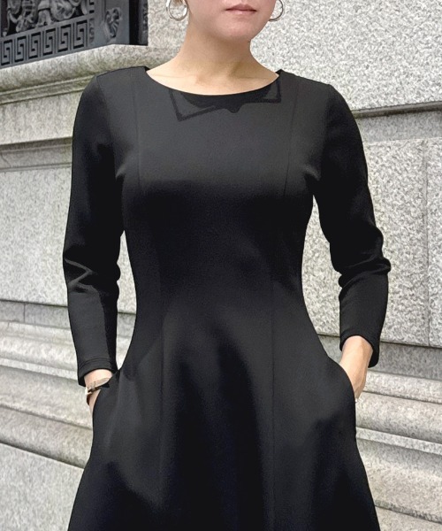 「JENNE」 7分袖ワンピース SMALL アイボリー レディース