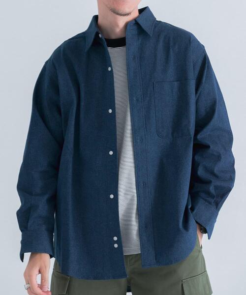 「ITEMS URBANRESEARCH」 半袖シャツ MEDIUM ブルー メンズ_画像2