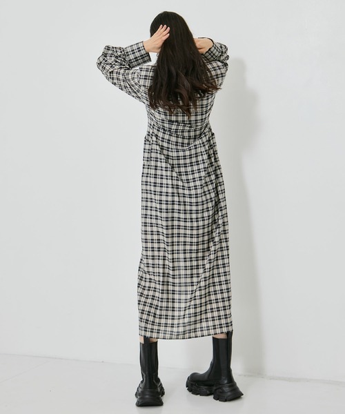 CLANE（クラネ） シャツワンピース 「CLANE/クラネ」UP POCKET CHECK