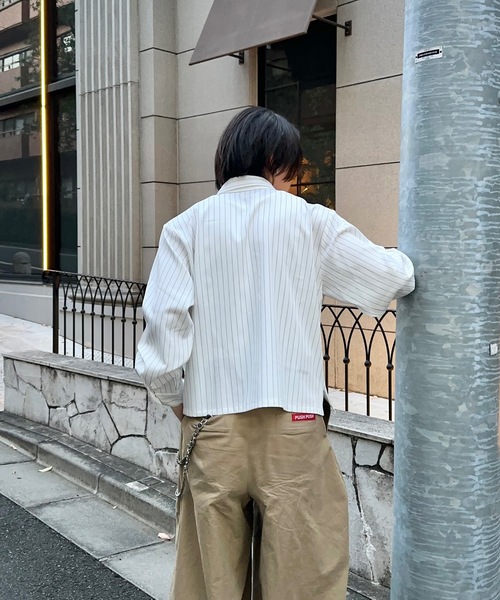 MandO（エムオー） シャツ レギュラーカラーサイドスリット釦デザイン