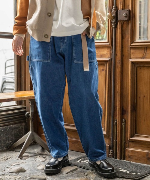 niko and…（ニコアンド） デニムパンツ SMALL ブルー メンズ