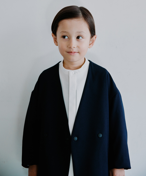 新品　マウンテン　紺　ジャケットのみ　moun ten. canapa IENA ENFANT（イエナアンファン） ノーカラージャケット アウター