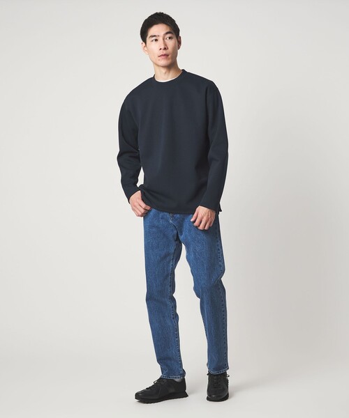 ダブルアールエル ダークブルー ドット柄 長袖カットソー XS green label relaxing（グリーンレーベルリラクシング） tシャツ