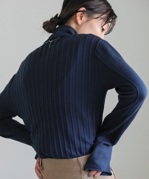 「select MOCA」 長袖ニット FREE ブラック レディース_画像3