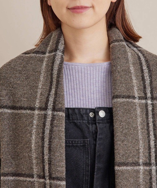 「SALON adam et rope'」 ノーカラーコート FREE ブラウン レディース_画像2