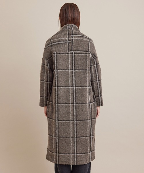 「SALON adam et rope'」 ノーカラーコート FREE ブラウン レディース_画像6