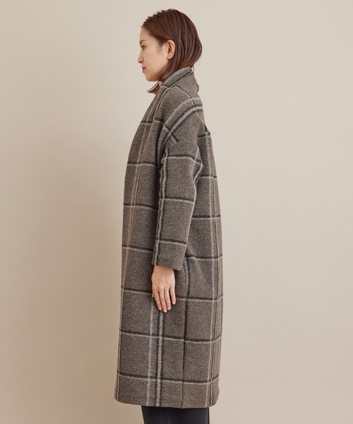 「SALON adam et rope'」 ノーカラーコート FREE ブラウン レディース_画像7