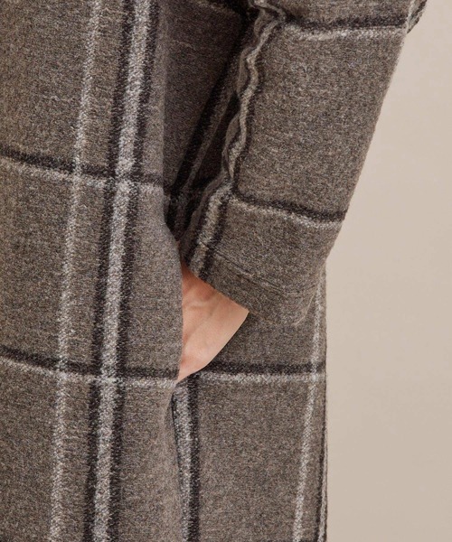 「SALON adam et rope'」 ノーカラーコート FREE ブラウン レディース_画像9