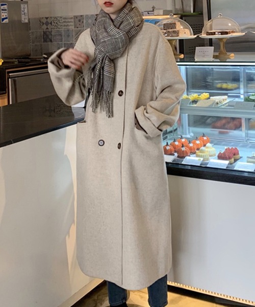 「DAY CLOSET」 チェスターコート ONE SIZE オートミール レディース_画像6