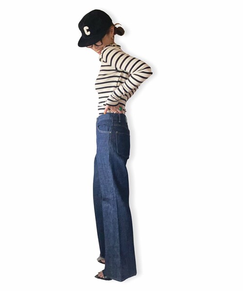 「Ch!iii BAG」 デニムパンツ 36 ネイビー レディース_画像6