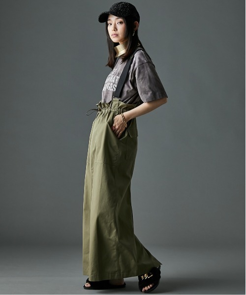 「GEVS.」 サロペットスカート 5L ブラック レディース_画像4