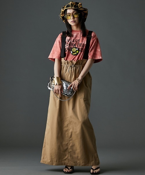 「GEVS.」 サロペットスカート 5L ブラック レディース_画像8