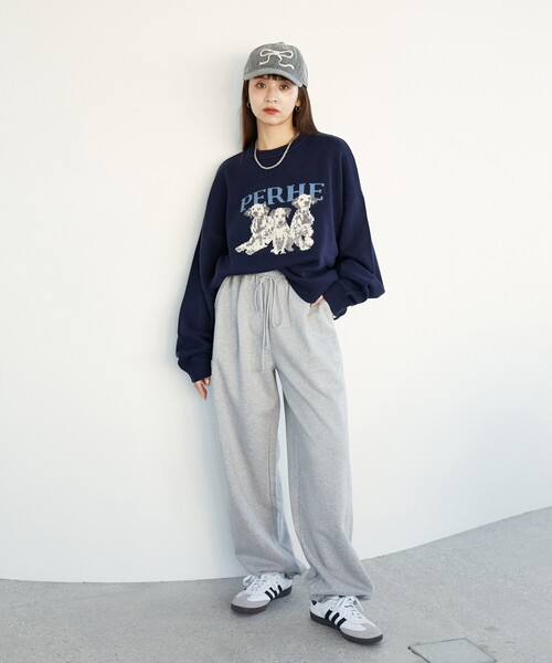 「PUBLUX」 「Bohemian Chop」長袖ニット L グレー レディース_画像5