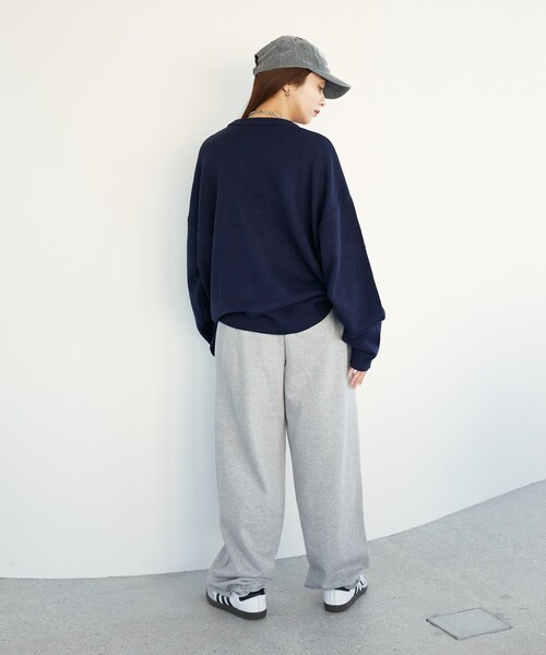 「PUBLUX」 「Bohemian Chop」長袖ニット L グレー レディース_画像8