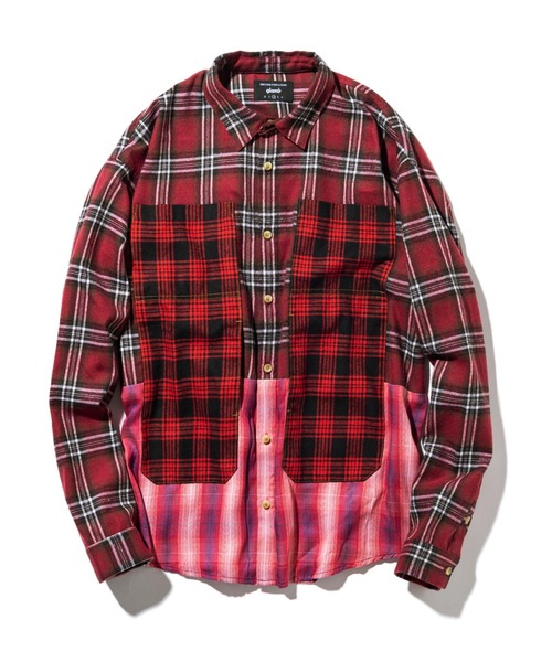「glamb」 長袖シャツ LARGE レッド メンズ_画像3