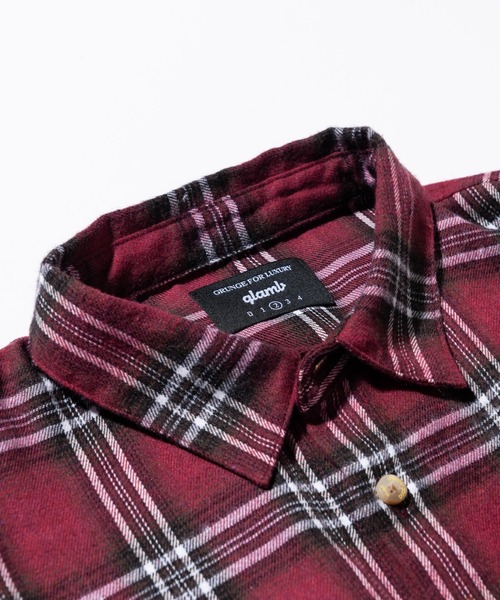 「glamb」 長袖シャツ LARGE レッド メンズ_画像8