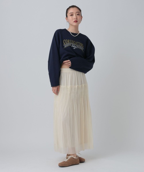 LEPSIM（レプシィム） トレーナー スウェット ショート刺繍裏毛プル