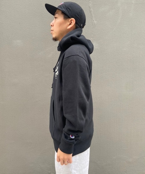 「Champion」 プルオーバーパーカー L グレー メンズの画像