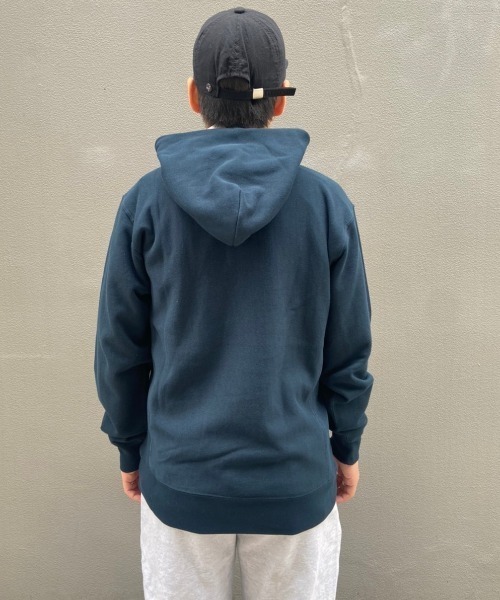 「Champion」 プルオーバーパーカー L グレー メンズの画像