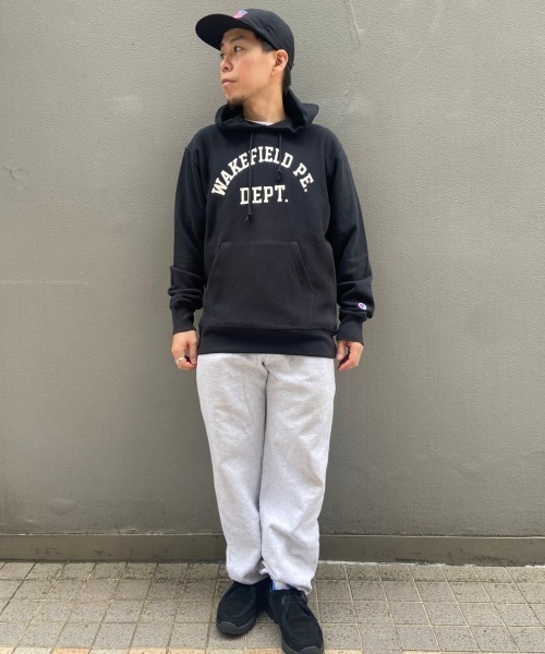 「Champion」 プルオーバーパーカー L グレー メンズの画像