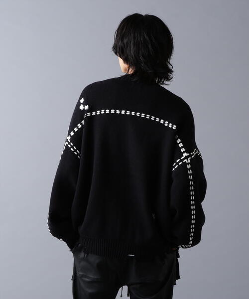「DANKE SCHON」 ニットカーディガン M ホワイト メンズの画像