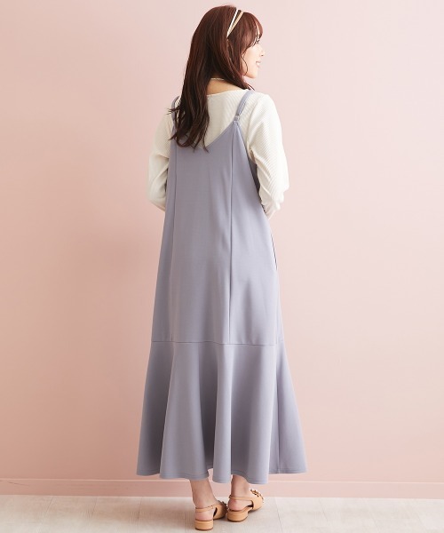 「marun」 キャミソールワンピース 4L ブラック レディース_画像5