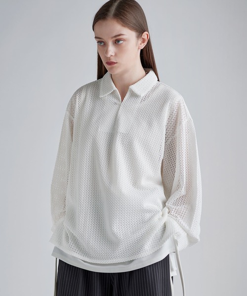 「SOCCE」 長袖ポロシャツ M ブラック メンズ_画像4