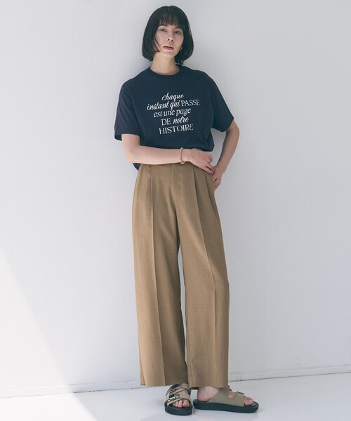 uvカット ワイドパンツ パンツ 「セットアップ着用可」TENNEN TOUCH タックワイドパンツ レディースの画像